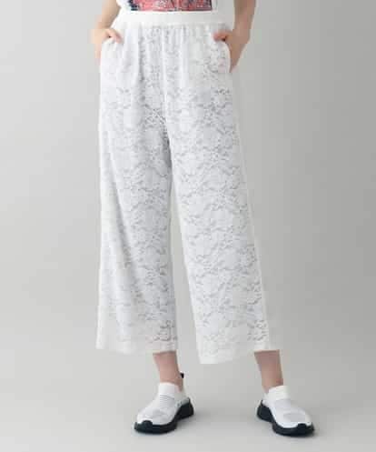 RSLIW25390 TRUNK HIROKO KOSHINO フラワーレースワイドパンツ/洗える