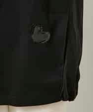 RSPCD10490 TRUNK HIROKO KOSHINO(ヒロココシノ) ハートモチーフドッキングデザインチュニック /日本製/洗える ブラック