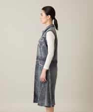 RSPFD03660 TRUNK HIROKO KOSHINO(ヒロココシノ) 立体ストレッチデニムワンピース /日本製/洗える ネイビー