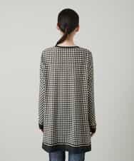 RSPFF30390 TRUNK HIROKO KOSHINO(ヒロココシノ) ファジーチェックチュニックプルオーバー/日本製/洗える ブラック