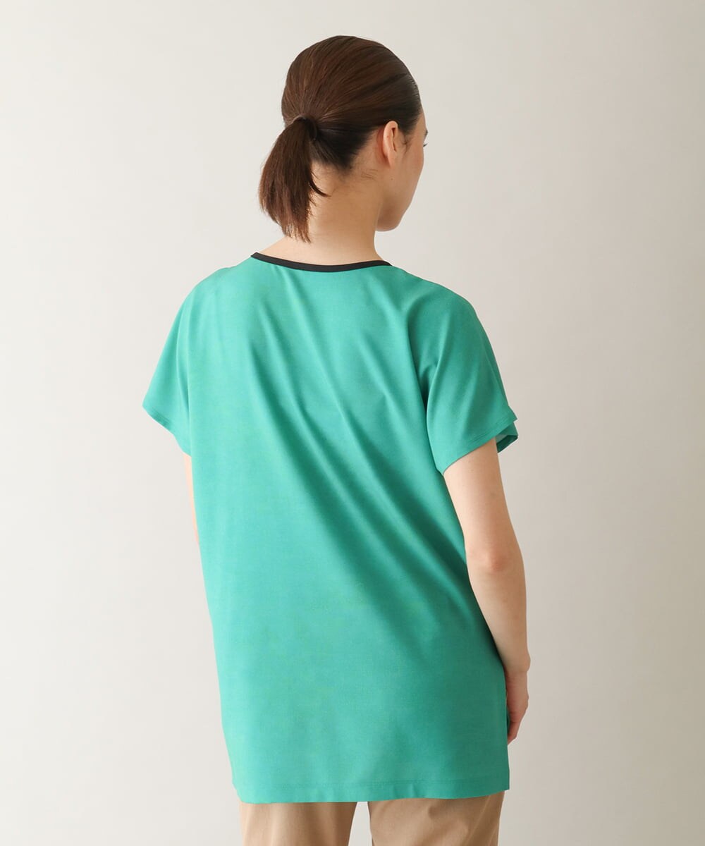 RSPGB12430 TRUNK HIROKO KOSHINO(ヒロココシノ) ネコモチーフアートプリントチュニック/日本製/洗える ピンク
