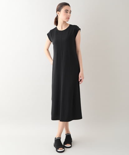 RSPHB09290 TRUNK HIROKO KOSHINO ロゴアクセントジャージーワンピース/洗える