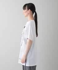 RSPIC11390 TRUNK HIROKO KOSHINO(ヒロココシノ) デザイン画プリントチュニック/日本製/洗える ホワイト