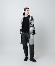 RSSAD07690 TRUNK HIROKO KOSHINO(ヒロココシノ) 【ベージュ：WEB/京王百貨店新宿店限定カラー】フロントジップニットコート/日本製/洗える ブラック