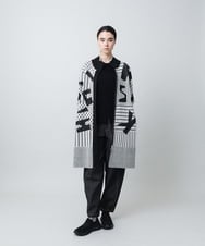 RSSAD07690 TRUNK HIROKO KOSHINO(ヒロココシノ) 【ベージュ：WEB/京王百貨店新宿店限定カラー】フロントジップニットコート/日本製/洗える ブラック