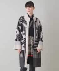 RSSAD07690 TRUNK HIROKO KOSHINO(ヒロココシノ) 【ベージュ：WEB/京王百貨店新宿店限定カラー】フロントジップニットコート/日本製/洗える ベージュ