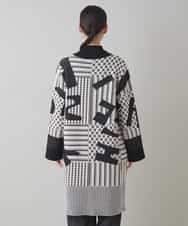 RSSAD07690 TRUNK HIROKO KOSHINO(ヒロココシノ) 【ベージュ：WEB/京王百貨店新宿店限定カラー】フロントジップニットコート/日本製/洗える ブラック