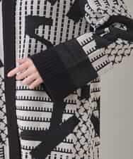 RSSAD07690 TRUNK HIROKO KOSHINO(ヒロココシノ) 【ベージュ：WEB/京王百貨店新宿店限定カラー】フロントジップニットコート/日本製/洗える ブラック