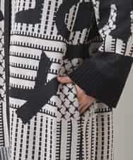 RSSAD07690 TRUNK HIROKO KOSHINO(ヒロココシノ) 【ベージュ：WEB/京王百貨店新宿店限定カラー】フロントジップニットコート/日本製/洗える ブラック