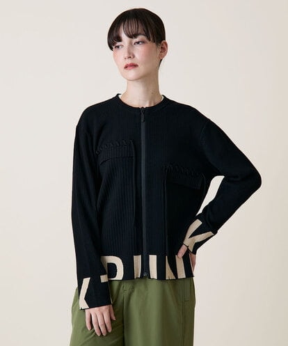 RSSLD09590 TRUNK HIROKO KOSHINO ロゴアクセントニットカーディガン