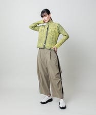 RSTFD02590 TRUNK HIROKO KOSHINO(ヒロココシノ) 立体ストレッチデニムスタンドカラージャケット/日本製/洗える ネイビー