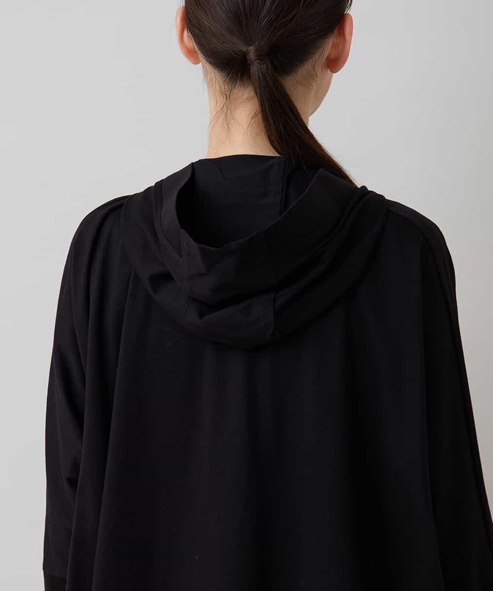 RSTLC71390 TRUNK HIROKO KOSHINO(ヒロココシノ) 【WEB/京王百貨店新宿店限定】切り替えパターンダブルジップパーカー/日本製/洗える ブラック