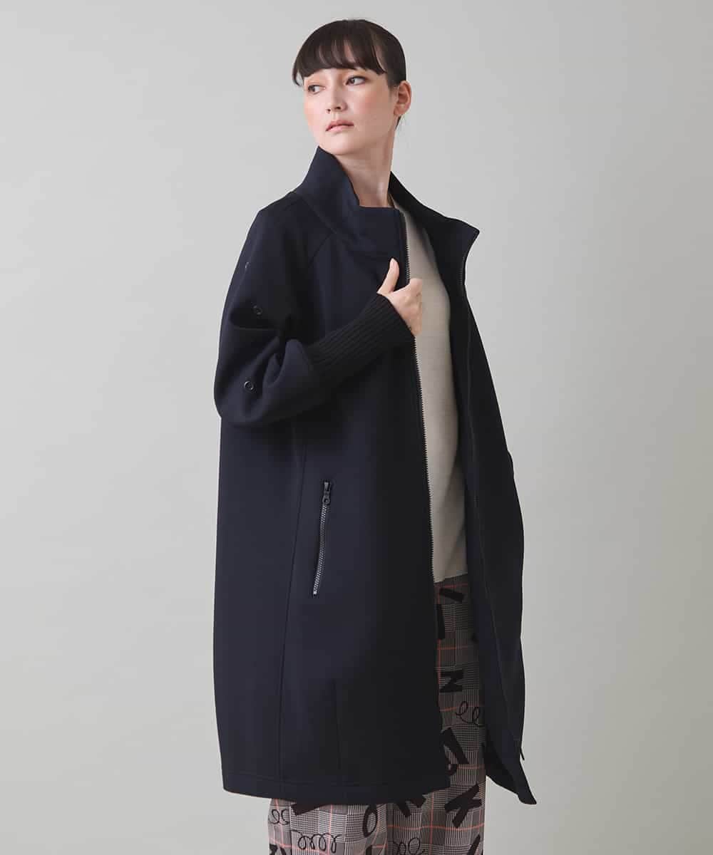 RSUAD01630 TRUNK HIROKO KOSHINO(ヒロココシノ) ダンボールニットデザインコート ブラック