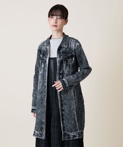 RSULD14660 TRUNK HIROKO KOSHINO デニムプリモーディアルロングコート/日本製/洗える