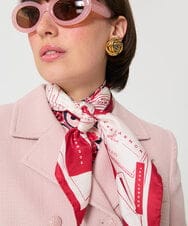 VY3GD01260 TARA JARMON(タラ ジャーモン) TARAラベルシルクスカーフ レッド