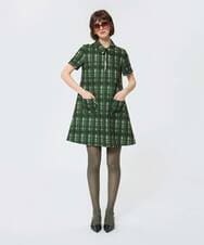 VZEAD11500 TARA JARMON(タラ ジャーモン) 【メディア着用】スコティッシュチェックドレス カーキ