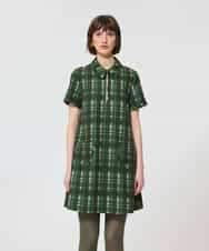 VZEAD11500 TARA JARMON(タラ ジャーモン) 【メディア着用】スコティッシュチェックドレス カーキ