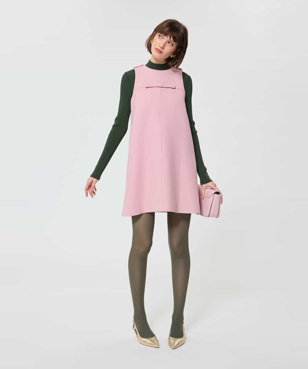 VZEAD12480 TARA JARMON(タラ ジャーモン) トワールダブルドレス ピンク