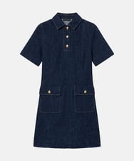 VZEGD03510 TARA JARMON(タラ ジャーモン) 【メディア着用】デニムドレス ネイビー
