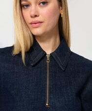 VZEGD04500 TARA JARMON(タラ ジャーモン) ジッパーデニムドレス ネイビー