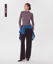 VZFAG07330 TARA JARMON(タラ ジャーモン) TJエンブロイダリーリブニット パープル