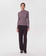 VZFAG07330 TARA JARMON(タラ ジャーモン) TJエンブロイダリーリブニット パープル