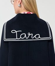 VZJGD06890 TARA JARMON(タラ ジャーモン) セーラーカラーダブルフェイスウールジャケット ミッドナイトブルー