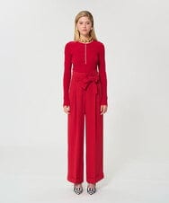 VZLGD06430 TARA JARMON(タラ ジャーモン) リボンクレープパンツ レッド