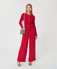 VZLGD06430 TARA JARMON(タラ ジャーモン) リボンクレープパンツ レッド