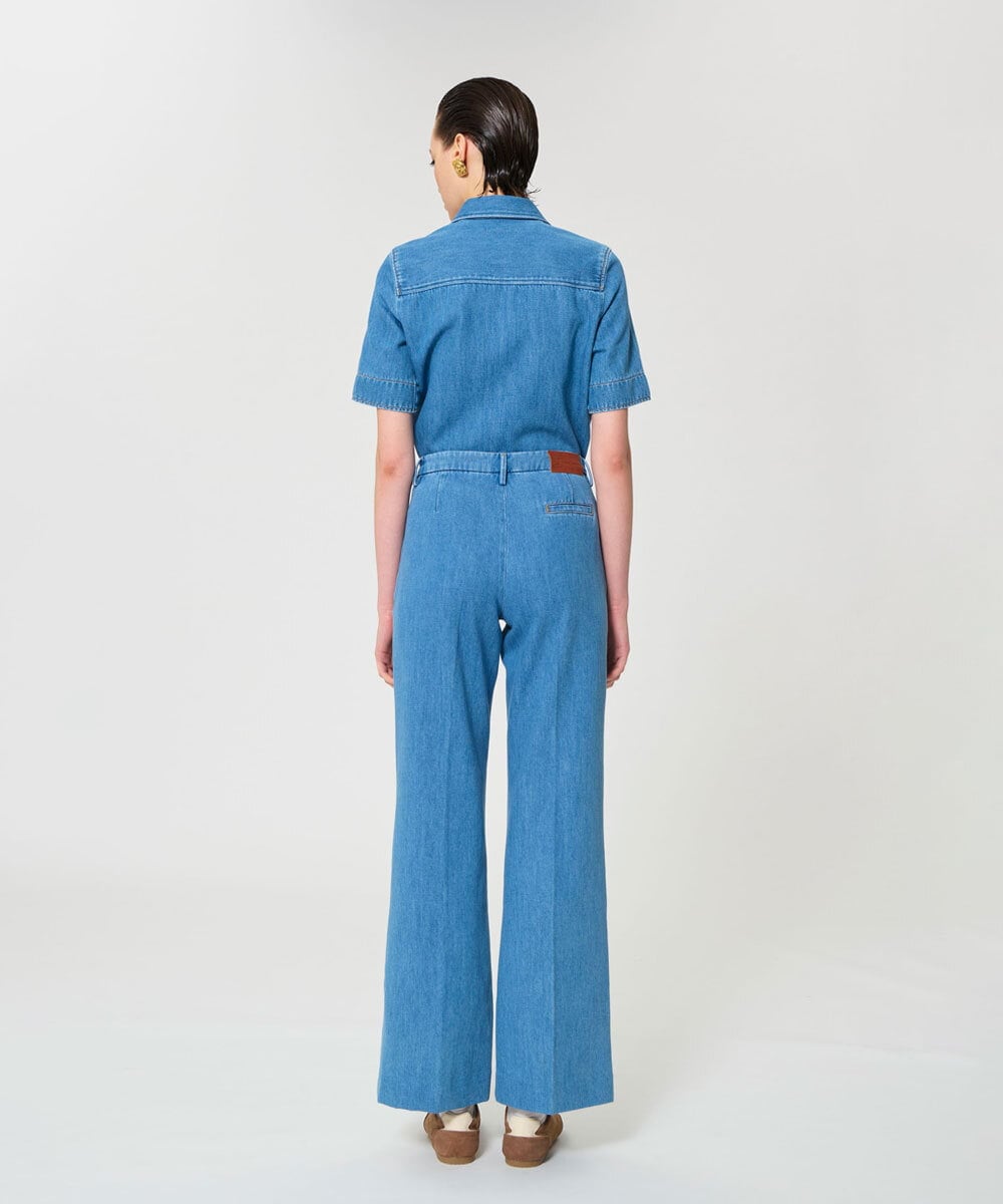 VZLGD18300 TARA JARMON(タラ ジャーモン) ブーツカットデニムパンツ ブルー