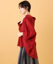ZMBJE11140 al'aise modulation(アレーズモジュレーション) バックボタンデザインスキッパーシャツ レッド