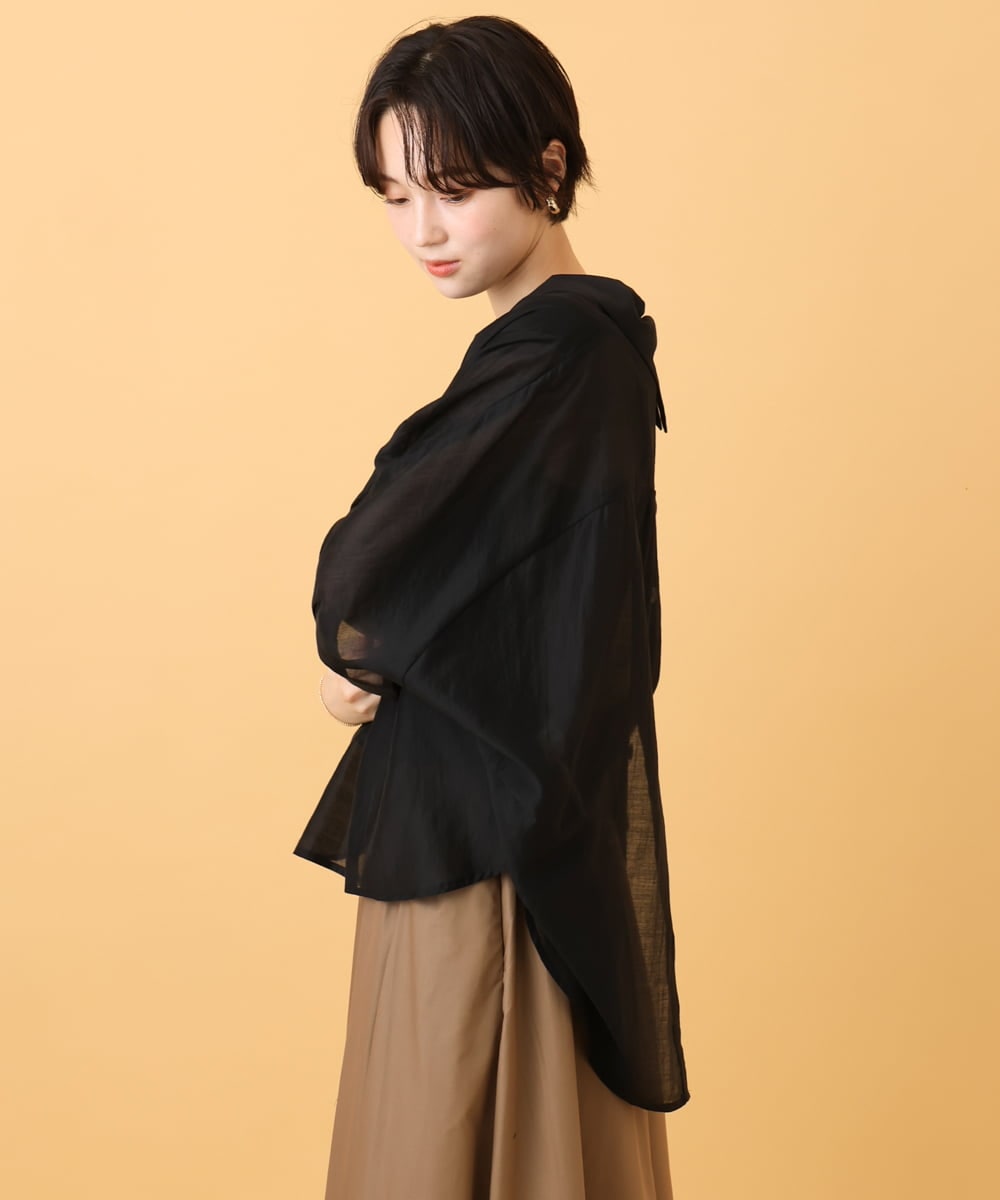 ZMBJE11140 al'aise modulation(アレーズモジュレーション) バックボタンデザインスキッパーシャツ ブラック