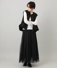 ZMDAH34099 al'aise modulation(アレーズモジュレーション) 【洗える】バルーンヘムジップアップベスト ブラック