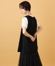 ZMDIE02130 al'aise modulation(アレーズモジュレーション) Vフロントデザインベスト ブラック