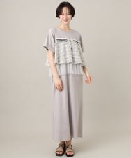 ZMEGE24170 al'aise modulation(アレーズモジュレーション) ジョイントデザインツーピース風ワンピース ベージュ