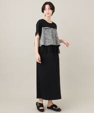 ZMEGE24170 al'aise modulation(アレーズモジュレーション) ジョイントデザインツーピース風ワンピース ブラック