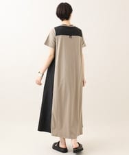 ZMEIE10170 al'aise modulation(アレーズモジュレーション) ジップポケットサイド切替カットソーワンピース カーキ