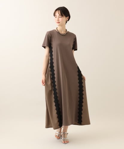 ZMEIE12170 al'aise modulation レースラインカットソーワンピース
