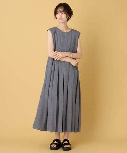ZMEIE18150  【洗える】タックプリーツワンピース