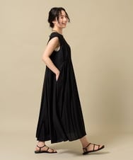ZMEIE18150 al'aise modulation(アレーズモジュレーション) 【洗える】タックプリーツワンピース ブラック