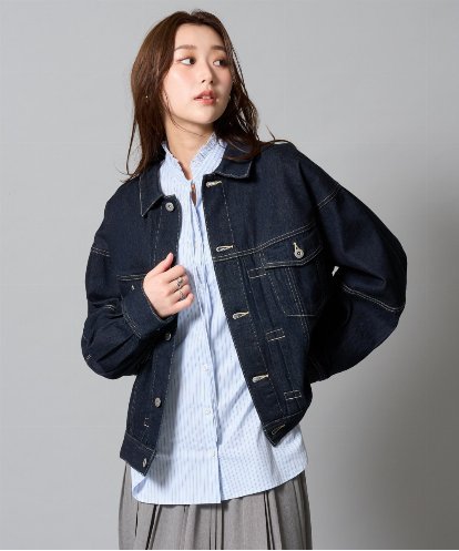 ZMJAH46168  タックデザインデニムジャケット