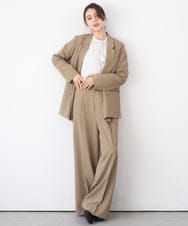 ZMJEE01170 al'aise modulation(アレーズモジュレーション) 【セットアップ対応】【洗える】フルダルダブルジャケット ベージュ