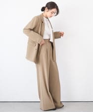 ZMJEE01170 al'aise modulation(アレーズモジュレーション) 【セットアップ対応】【洗える】フルダルダブルジャケット ベージュ