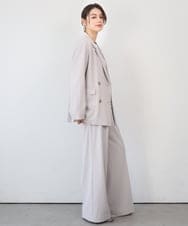 ZMJEE01170 al'aise modulation(アレーズモジュレーション) 【セットアップ対応】【洗える】フルダルダブルジャケット グレー