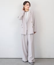 ZMJEE01170 al'aise modulation(アレーズモジュレーション) 【セットアップ対応】【洗える】フルダルダブルジャケット グレー