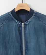 ZMJHE03168 al'aise modulation(アレーズモジュレーション) シアーデニムドロストジップブルゾン ブルー