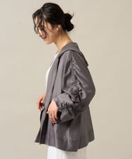 ZMJHE80145 al'aise modulation(アレーズモジュレーション) シャーリングスリーブシアーブルゾン ダークグレー