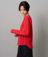 ZMKAH31110 al'aise modulation(アレーズモジュレーション) ロゴアクセントロングスリーブTシャツ レッド