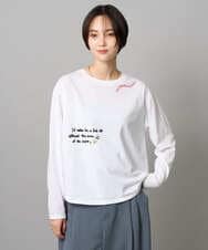 ZMKAH31110 al'aise modulation(アレーズモジュレーション) ロゴアクセントロングスリーブTシャツ アイボリー