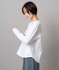 ZMKAH31110 al'aise modulation(アレーズモジュレーション) ロゴアクセントロングスリーブTシャツ アイボリー